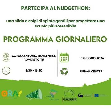 Evento Nudgethon  all’Urban Center - Giovani in sfida per scuole più sostenibili 