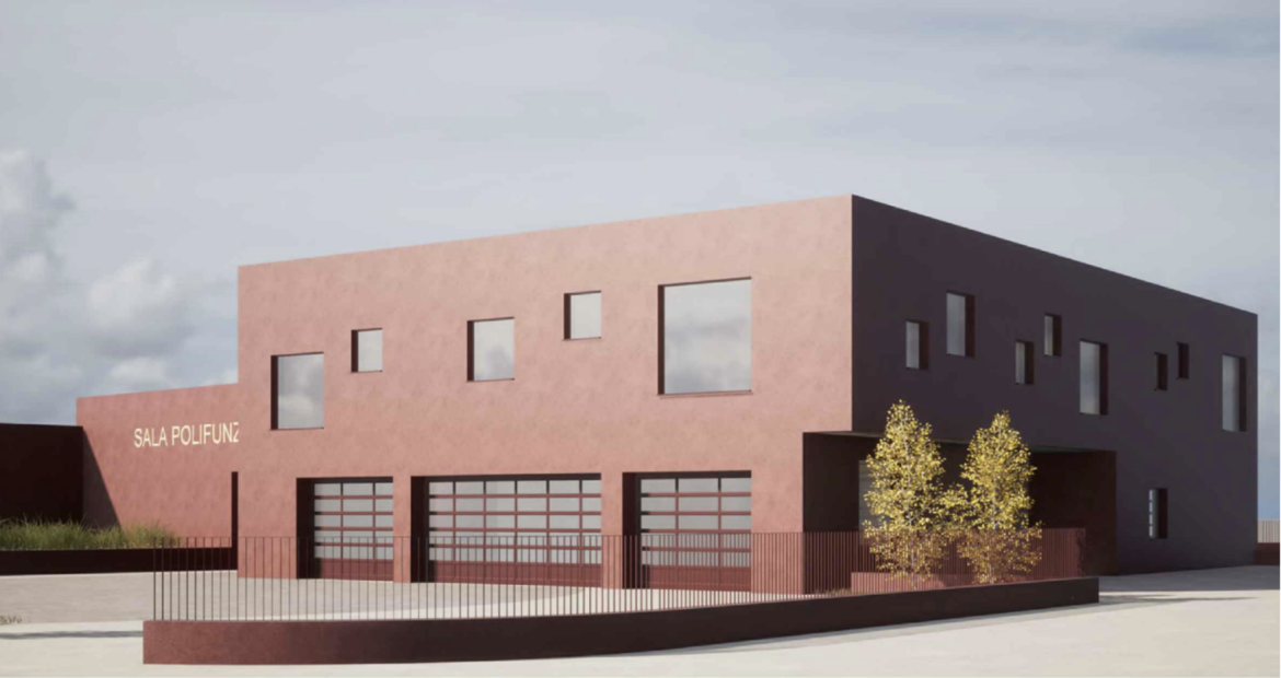 Immagine: Rendering polo protezione civile