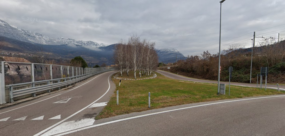 Immagine: Rotatoria Stadio Quercia e boschetto Ombre Blu
